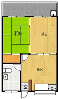 【間取り】 | コーポ赤嶺