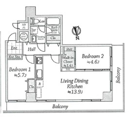 【間取り】 | ライオンズステーションプラザ半蔵門