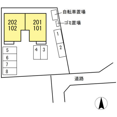 エスポワールＹⅥの区画図