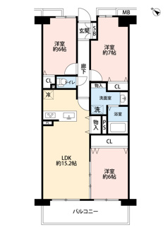 【間取り】 | ジオ茨木学園町6番館