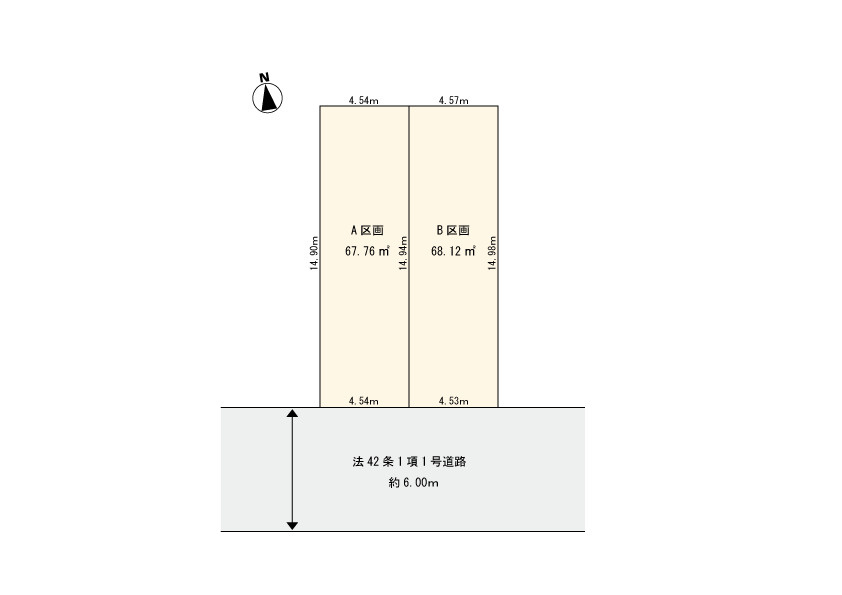 中野区鷺宮二丁目・土地の土地図|B区画