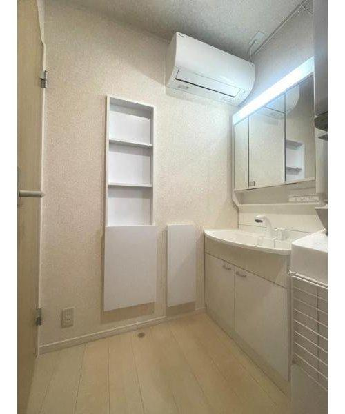 さいたま市見沼区大字南中丸の洗面所|洗面所も広々で収納やコンセントも新設！！