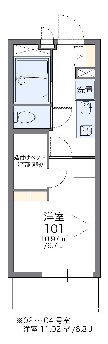 レオパレス阪急塚口の間取り