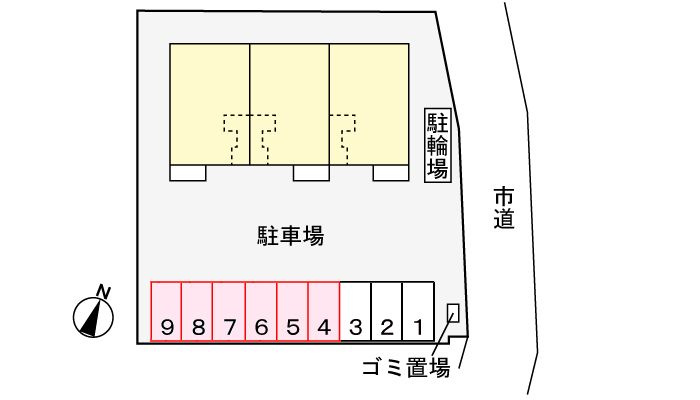 野田市堤台のアパートの駐車場|駐車場