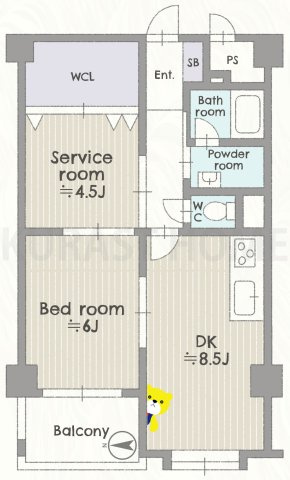 西京極大門ハイツ　3階の間取り