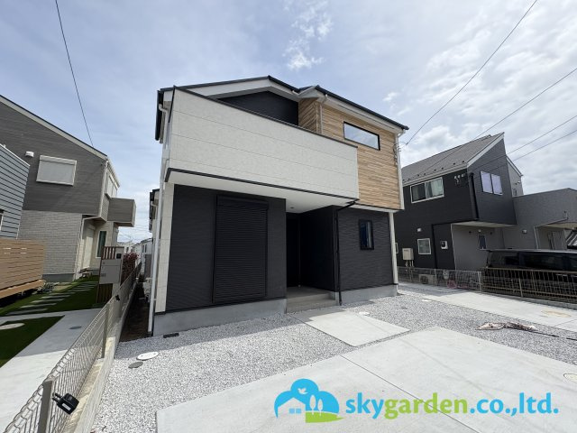 藤沢市羽鳥２期　新築戸建　全2棟1号棟の外観|スタイリッシュな外観です