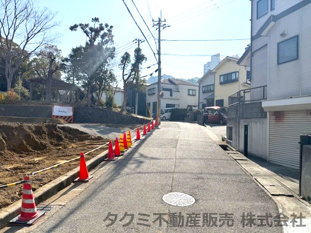 神戸市垂水区北舞子　全４区画　土地の前面道路含む現地写真