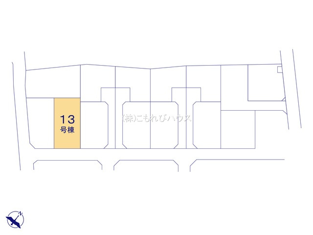 鴻巣市小松１丁目　新築一戸建て　14区画　13の区画図|13号棟