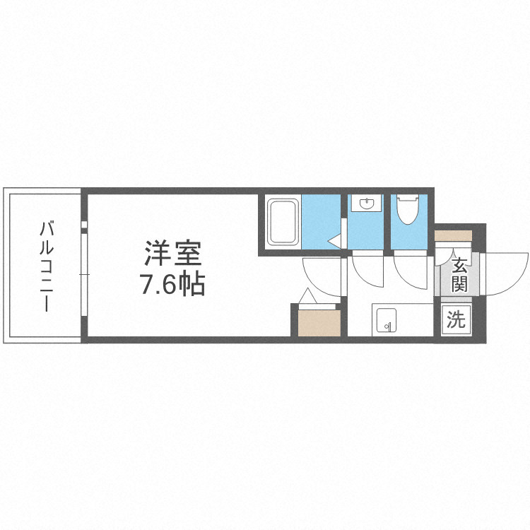 大阪市北区長柄東３丁目の賃貸マンションの間取り