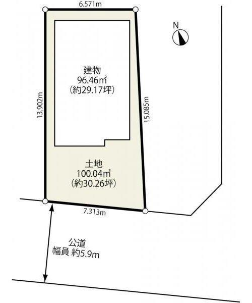 流山市南流山７の区画図|南道路で陽当たり良好駐車もラクラク