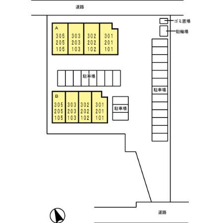 プレミアム　B棟の区画図