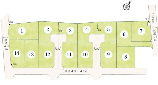 【区画図】 | 鴻巣市小松1丁目　新築戸建　全14棟　5号棟