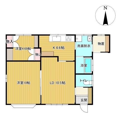 ６６４７５　岐阜市小野２丁目中古戸建の間取り