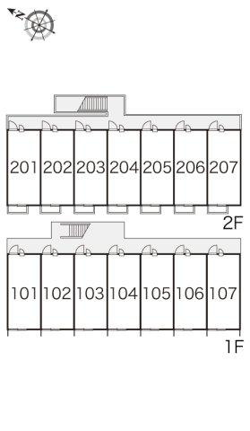 レオパレス天満の区画図