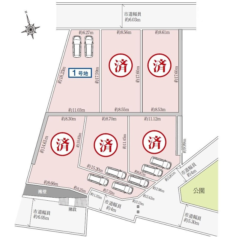 神戸市垂水区狩口台　売土地の区画図