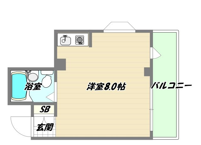 大阪市東淀川区淡路１丁目の賃貸マンションの間取り