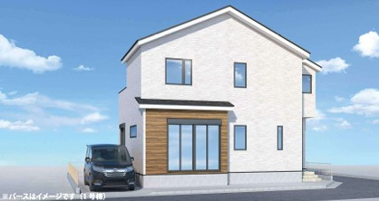 西東京市西原町4丁目　新築一戸建　西武新宿線　田無の外観パース