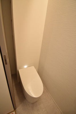 【トイレ】 | 紫原4丁目　新築戸建 | 1階タンクレストイレ…トイレ背面に収納があります。