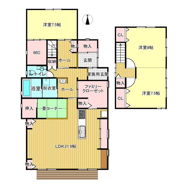 中古住宅　河渡の間取り