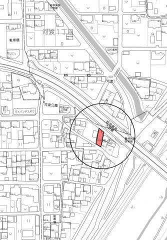 中古住宅　河渡の地図