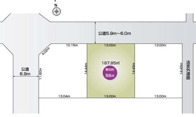 【区画図】 | 行田市向町　新築戸建　全3棟　2号棟