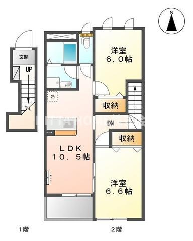フィオーレの間取り|全洋室に収納がついています◎