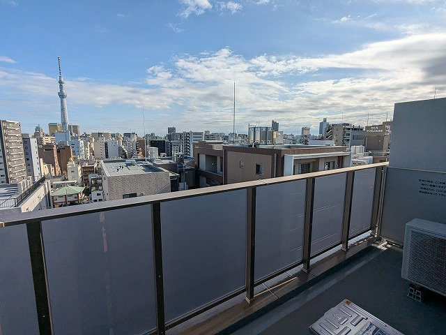 ニド元浅草の設備|13F、上層階からはスカイツリー隅田川花火見えます、ワイドバルコニー