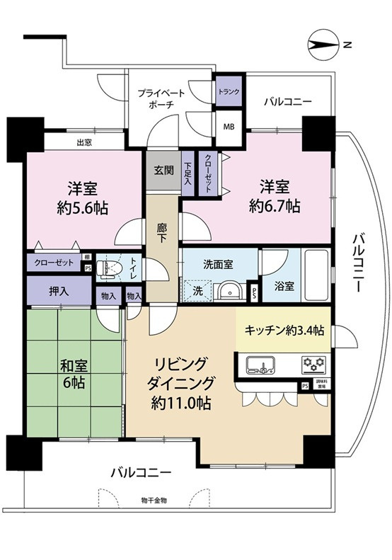 フローレンス井口台の間取り