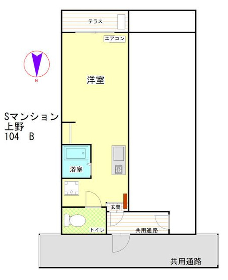 【間取り】 | Ｓマンション上野