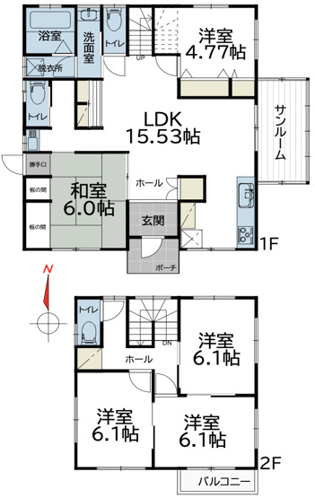 【間取り】 | 羽生市大字須影　中古戸建