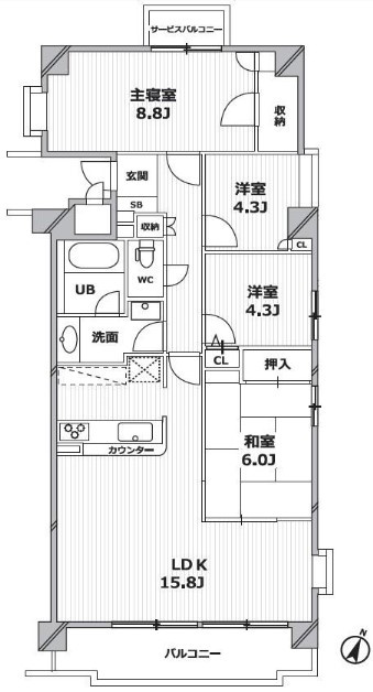 T's garden柏の間取り