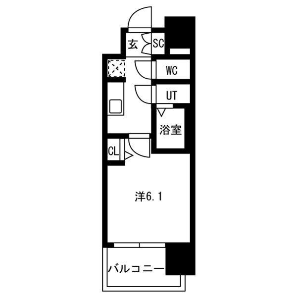 メイクスアート新栄Ⅲの間取り