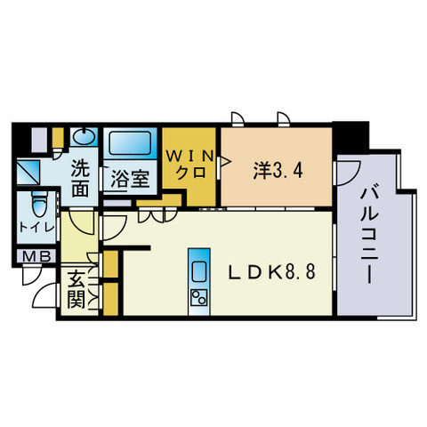 シーズンフラッツ平尾の間取り