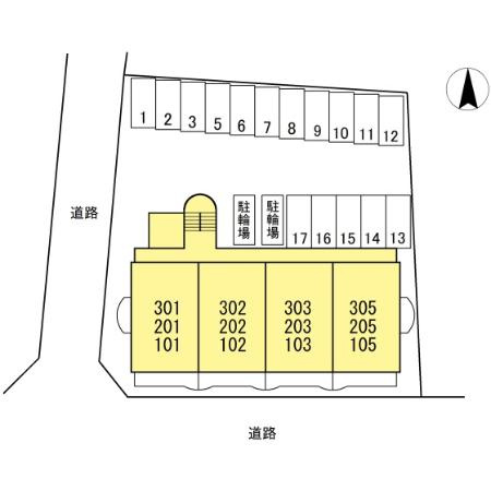 パークサイドＨＩＲＡＴＡの区画図