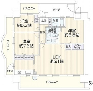 【間取り】 | 【リノベ済】ローレルコート観音新町 | ※
間取図では分からない広さや明るさ，
資料には記載されていない情報があります。
ぜひ、現地を見られる事をお勧めいたします！