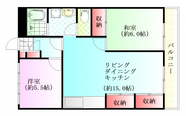サンフラワー東雲の間取り