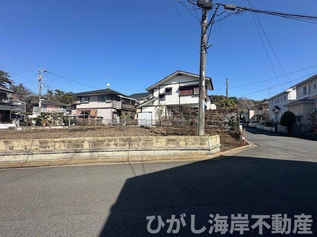 茅ケ崎市松風台　新築戸建　全２棟の外観|3月5日撮影　建築前　現地外観