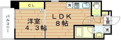 アクアプレイス京都三条朱雀の間取り