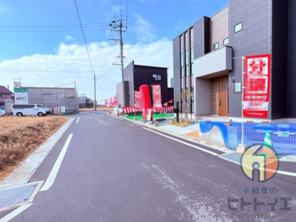 タマタウン八女IC西の前面道路含む現地写真