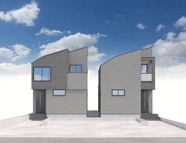 練馬区桜台6丁目　家事ラクプラン　低層エリアの限定2棟の外観パース