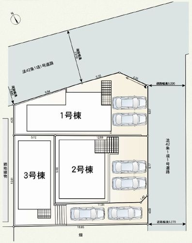 【区画図】 | 秦野市羽根第1　新築一戸建て　全3棟 | 秦野市羽根第1　新築一戸建て　全3棟