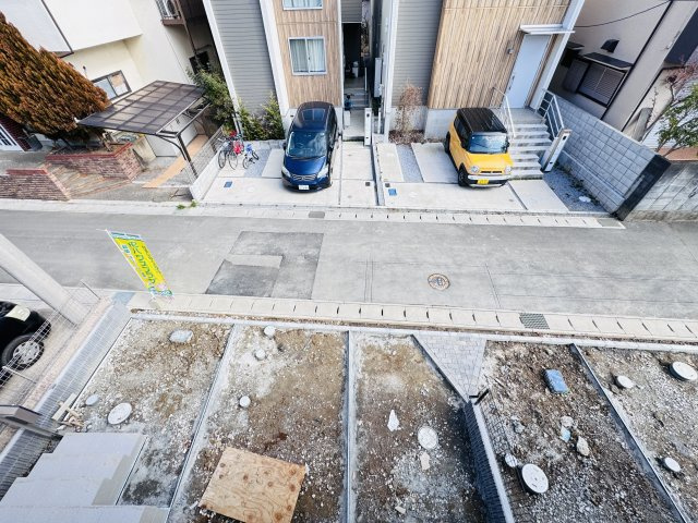 松戸市栗山新築戸建の展望|バルコニーより道路側眺望