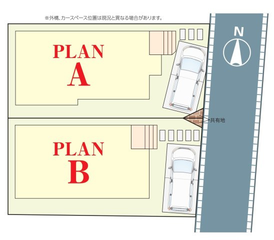 松戸市栗山新築戸建の区画図|区画配置図