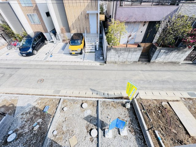 松戸市栗山新築戸建の展望|バルコニーより道路側眺望