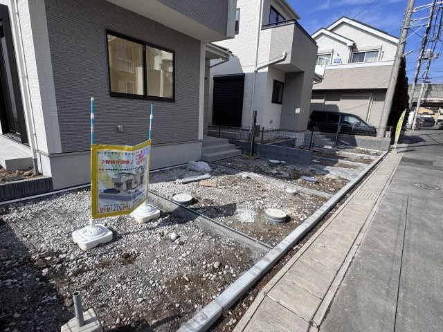 松戸市栗山新築戸建の駐車場|B号棟駐車スペース（2月13日撮影）