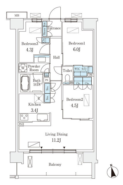 スカイグランデ津田沼の間取り