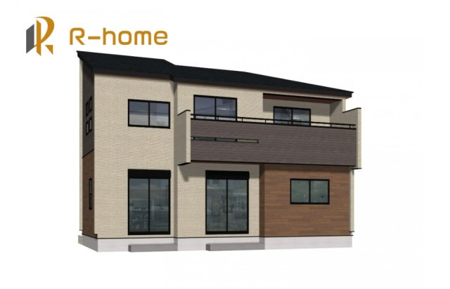 牛久市南1丁目8期　新築戸建て　1号棟の外観パース|2026年5月完成予定！近隣の同仕様完成物件をご見学いただけます♪