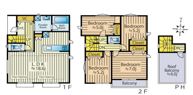 所沢市若松町・全1棟　新築一戸建　～開放感ある屋上付～