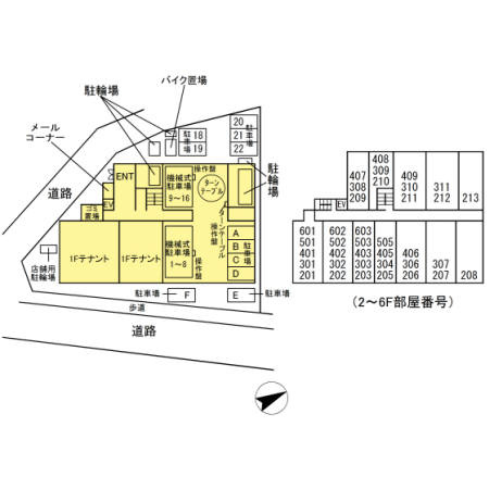 アルメール津田沼の区画図