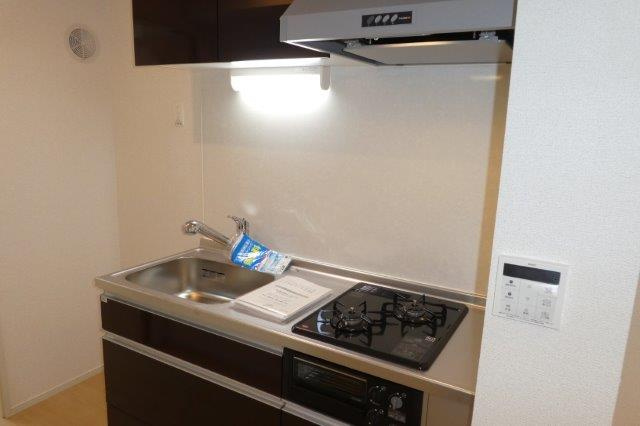 グランツグルンのキッチン|２口ガスコンロ付き